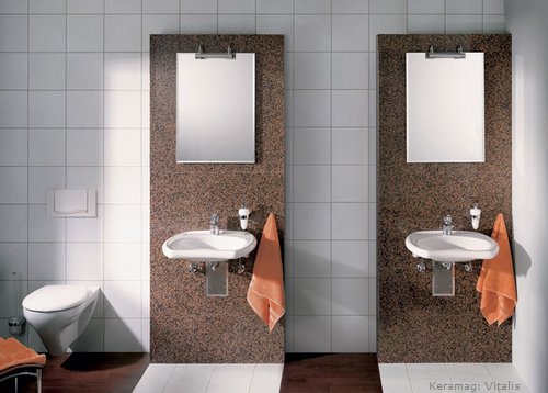 Funktionalität und schickes Design ist im Bad für Senioren kein Widerspruch mehr.(Serie Vitalis/Keramag)